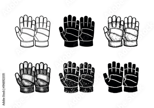 Protective work gloves with reinforced palms and fingers used to shield hands during construction and manual labor | Create ONE