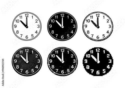 Classic analog wall clock with circular face and two hands, designed for home and office timekeeping | Create ONE image