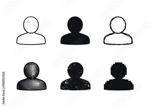 Simple human bust silhouette with rounded head and upper torso shape, commonly used as a default profile image | Create ONE image