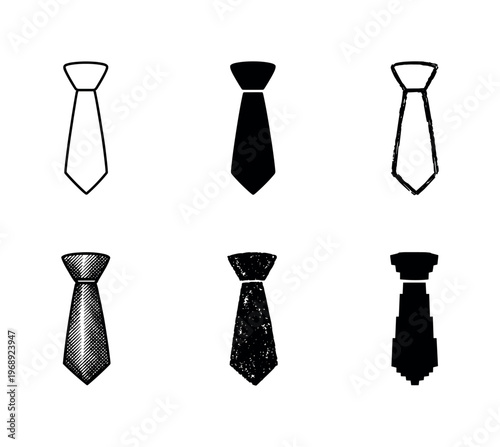 Minimalist dress tie with smooth edges and centered knot shape, used as a formal clothing detail | Create ONE image containing