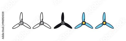 Harnessing moving air involves rotor blade symbols positioned side by side in a straight horizontal arrangement, same curved