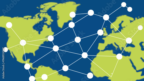 Illustration Of International Cooperation Network Vector Design Template