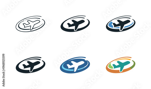 Symbol expressing scheduled flight operations designed as a cohesive shape that reflects safety, professionalism, and consistent