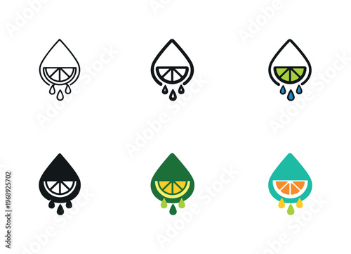 Concept illustrating cold pressed drink refreshment expressed through an abstract metaphor that implies natural extraction,