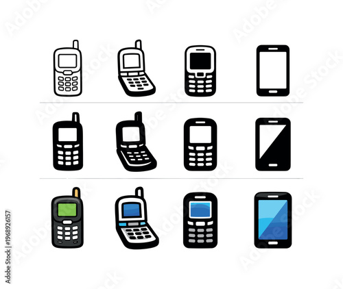 Icon object one representing the first personal mobile device, icon object two representing the second, icon object three