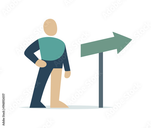 Individual perceiving tasks as a coherent direction rather than scattered duties, reframing work perspective. Stylized editorial