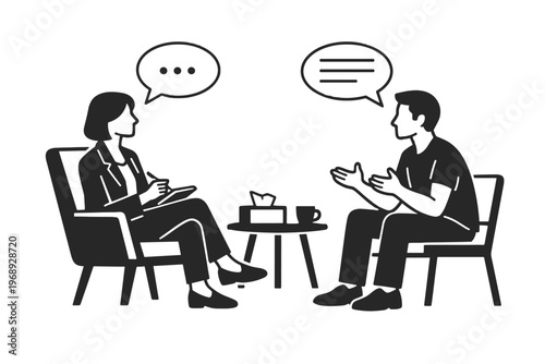 No people style simple background vector therapy white icon generation minimal clean