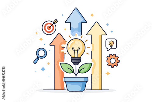 Background icon arrows concept style generation white upward image vector simple svg