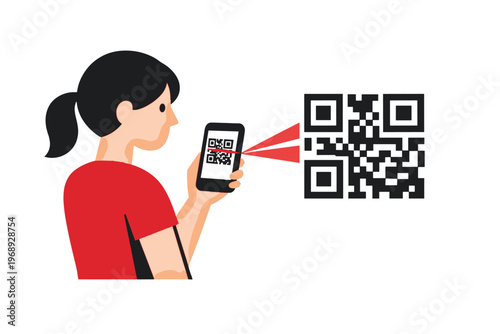 Scanning code simple text generation no image icon qr letters vector composition