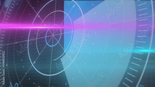 Animation of scope scanning over black background