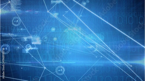 Animation of network of connections over data processing