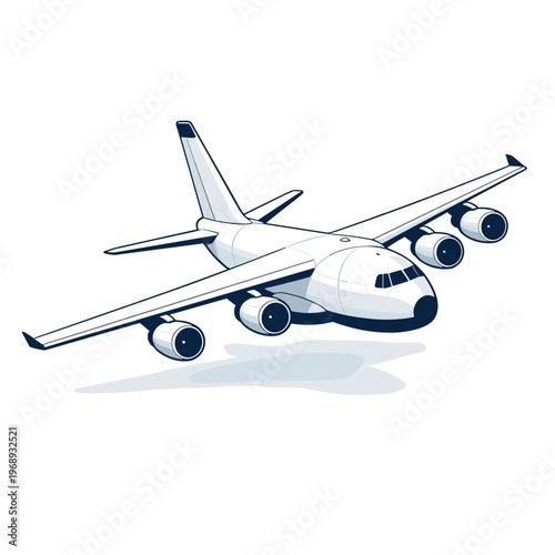 Illustration of a cargo plane in flight