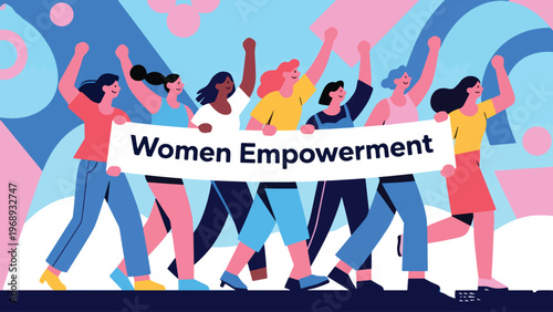 Illustration Of Women Empowerment Concept Vector Design Template