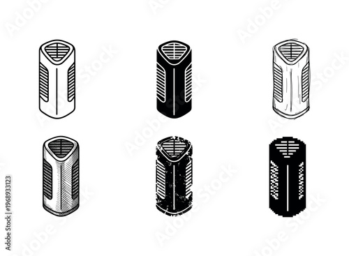 air ionizer, arranged as a clean  Variant 1: clean thin outline, no fill, rounded joins, even stroke.