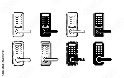 lock body, arranged as a clean  Variant 1: clean thin outline, no fill, rounded joins, even stroke.
