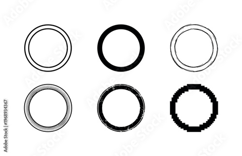 gasket ring, arranged as a clean  Variant 1: clean thin outline, no fill, rounded joins, even stroke.