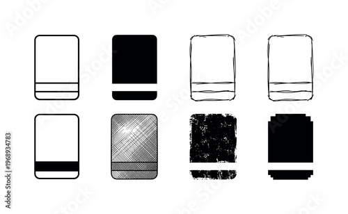 key card body, arranged as a clean  Variant 1: clean thin outline, no fill, rounded joins, even stroke.
