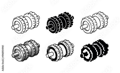 compact travel massage roller, arranged as a clean  Variant 1: clean thin outline, no fill, rounded joins,