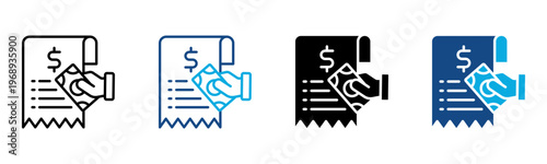 Bill Payments Icon Multiple Style Vector Illustration