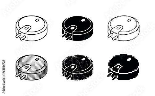 sensor body, arranged as a clean  Variant 1: clean thin outline, no fill, rounded joins, even stroke.