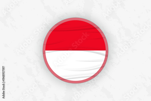Indonesia Flag Circular Sticker Design, National Pride Decal.