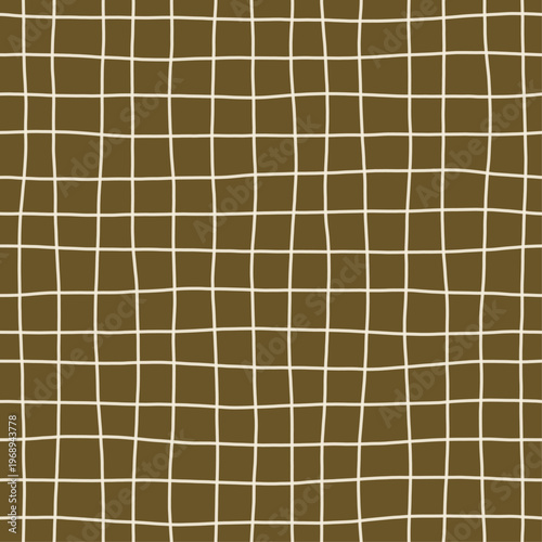 Bright lines on rich gold forming loose woven gauze grid pattern. Seamless champagne gold hand drawn crosshatch texture. Organic freehand background for event stationery and luxury wrapping.