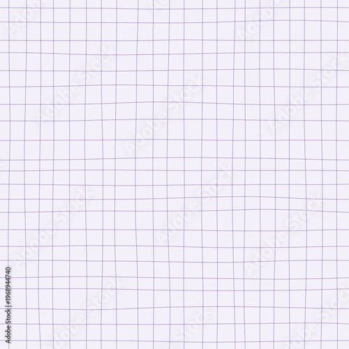 Gentle violet pen strokes forming loose woven gauze grid pattern. Seamless soft violet hand drawn crosshatch texture. Organic freehand background for feminine stationery and garden packaging.