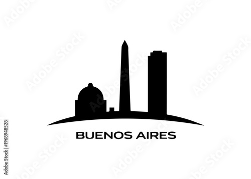 Buenos Aires city skyline
Vector city skyline on a white background