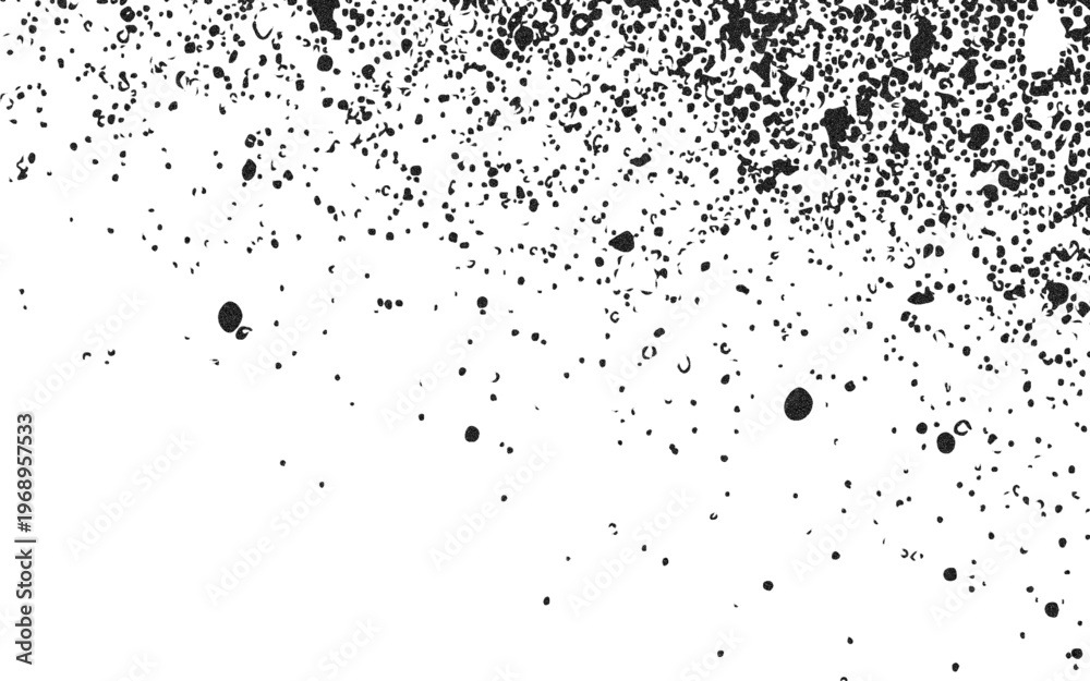 Obraz premium Black Ink Splatter Texture Grunge Background With Abstract Speckled Pattern And Negative Space.