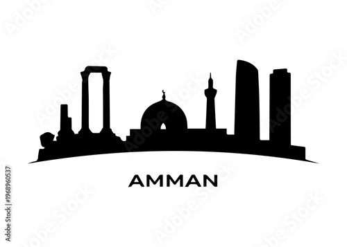 Foto Amman city skyline
Vector city skyline on a white background