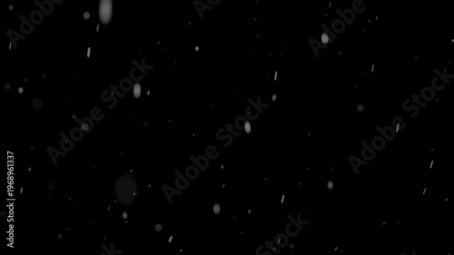 Real snow fall in the void