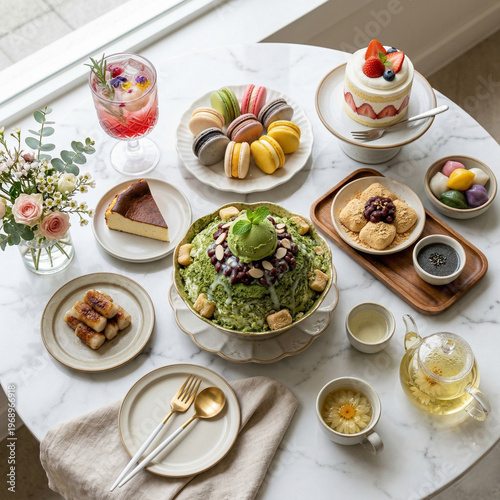 A Premium Korean Dessert Table is a visually curated setup featuring elegant and high-end Korean sweets, designed for events, celebrations, or social media content. It often includes traditional treat