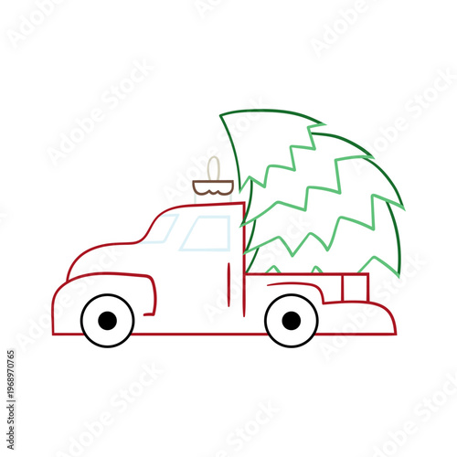 Minimalist Christmas ornament. Elegant winter decoration perfect for holiday cards