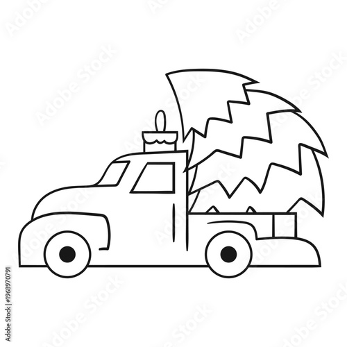 Minimalist Christmas ornament. Elegant winter decoration perfect for holiday cards