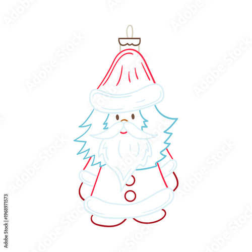 Minimalist Christmas ornament. Elegant winter decoration perfect for holiday cards