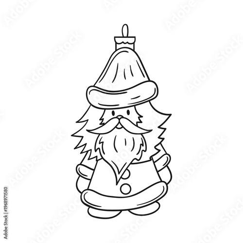 Minimalist Christmas ornament. Elegant winter decoration perfect for holiday cards