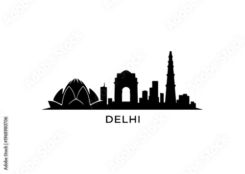 Delhi city skyline
Vector city skyline on a white background