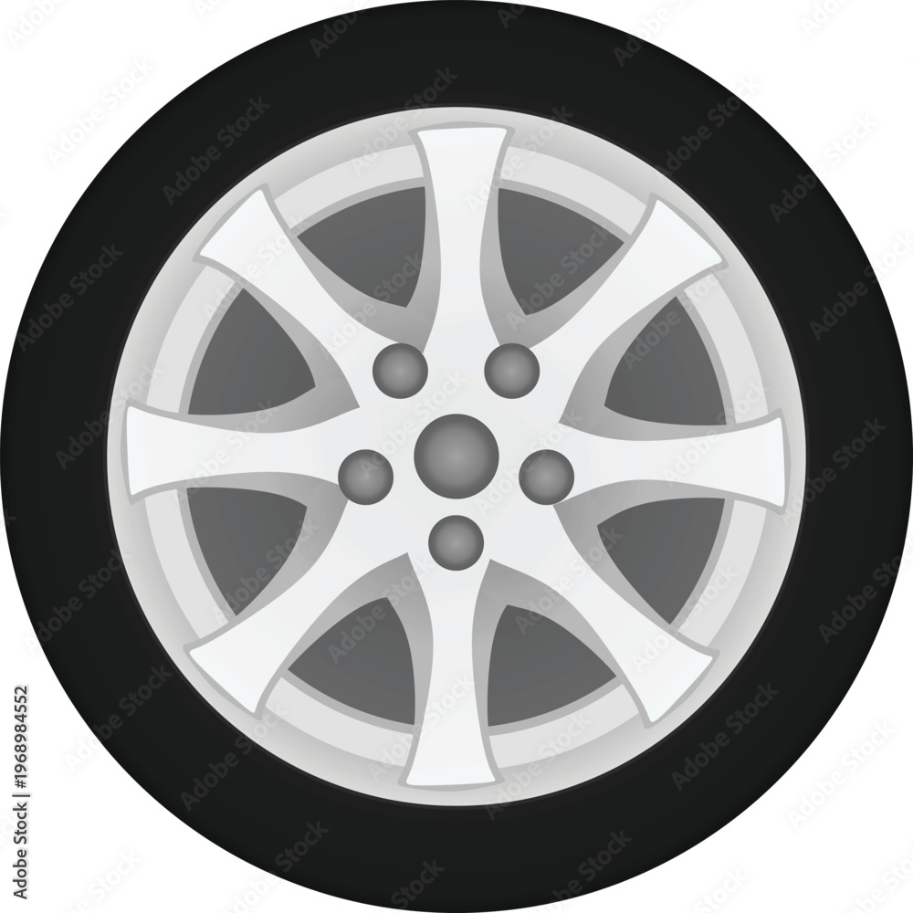 Obraz premium Car tire isolated. vector illustration