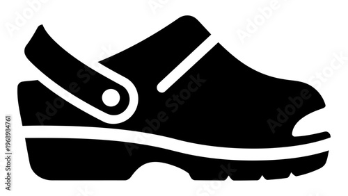 Clog garden shoes icon