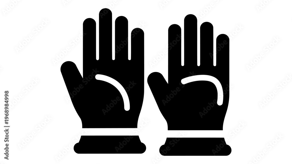 Obraz premium Heated gloves battery icon