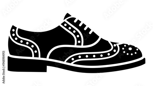 Dress brogue shoes icon