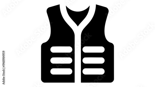 Cooling vest icon for summer heat relief