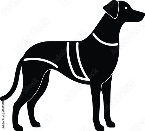 Dog Silhouette Vector Graphic Design Element Canine Animal