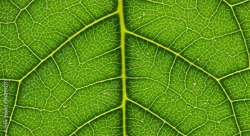Close-up of green leaf veins.