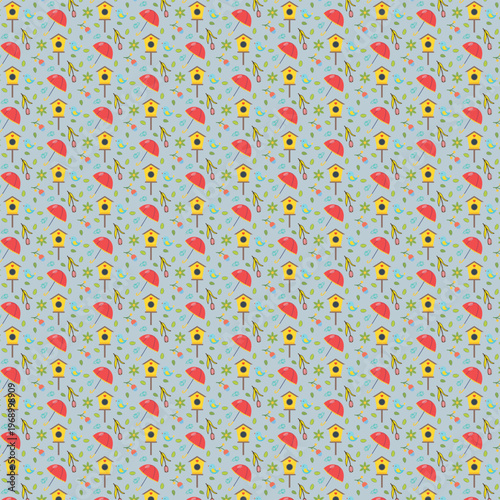 A Bunnies seamless pattern and background design.