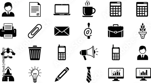 Collection of business icons