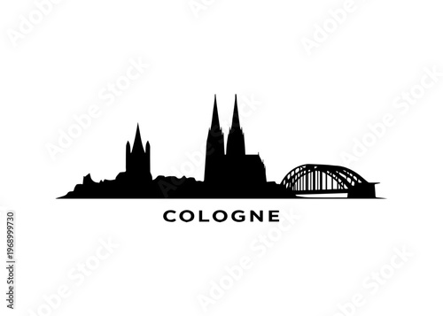 Cologne city skyline
Vector city skyline on a white background