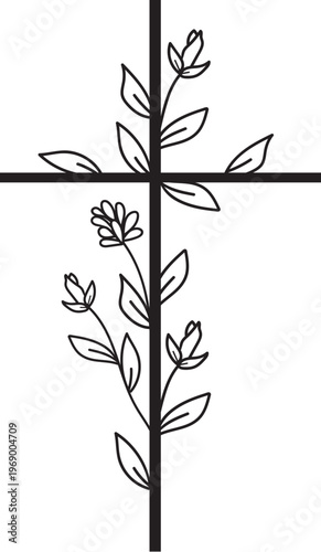 Christian floral cross