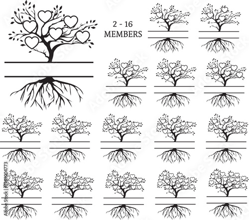 Vector Family Tree Clip Art