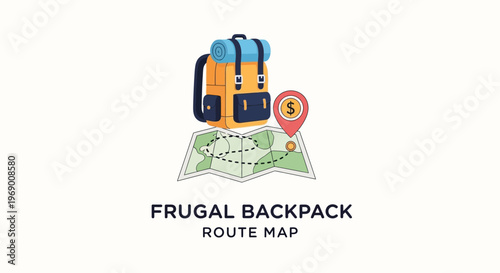 Frugal Backpack Route Map Travel.